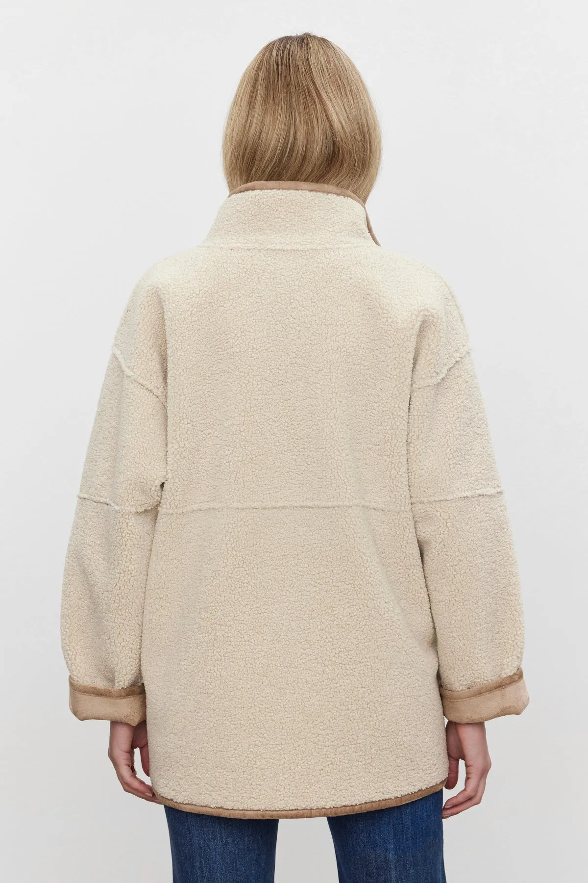 Velvet by Graham & Spencer Albany Luxe Sherpa Jacket | Sand | Clearance Final Sale