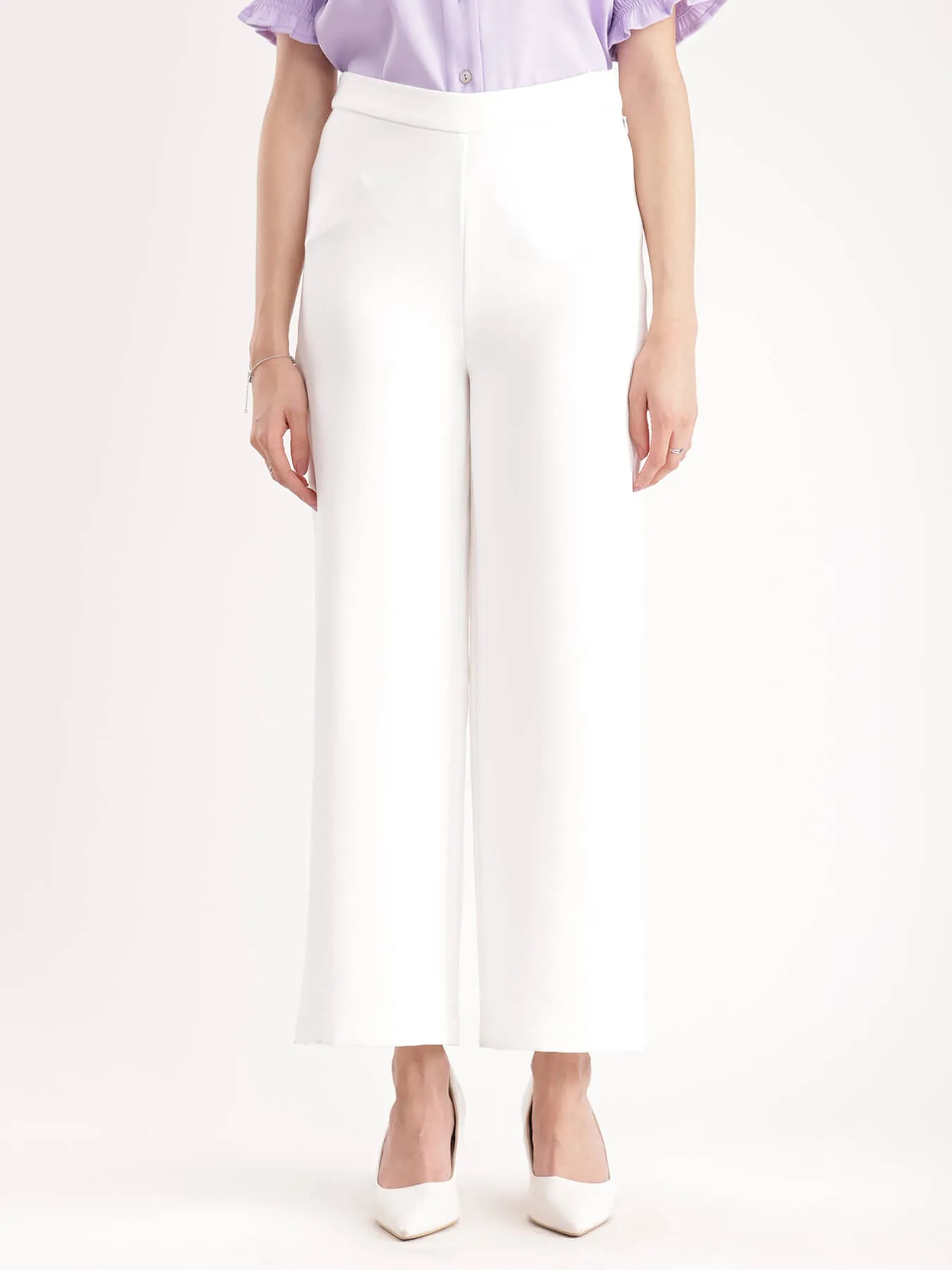 Wide Leg Pants - Off White