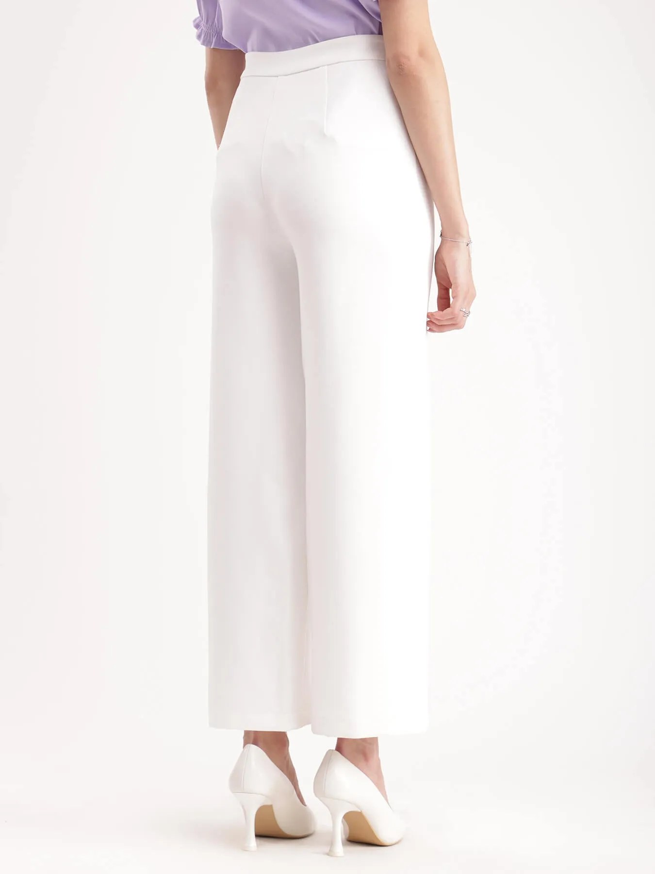 Wide Leg Pants - Off White