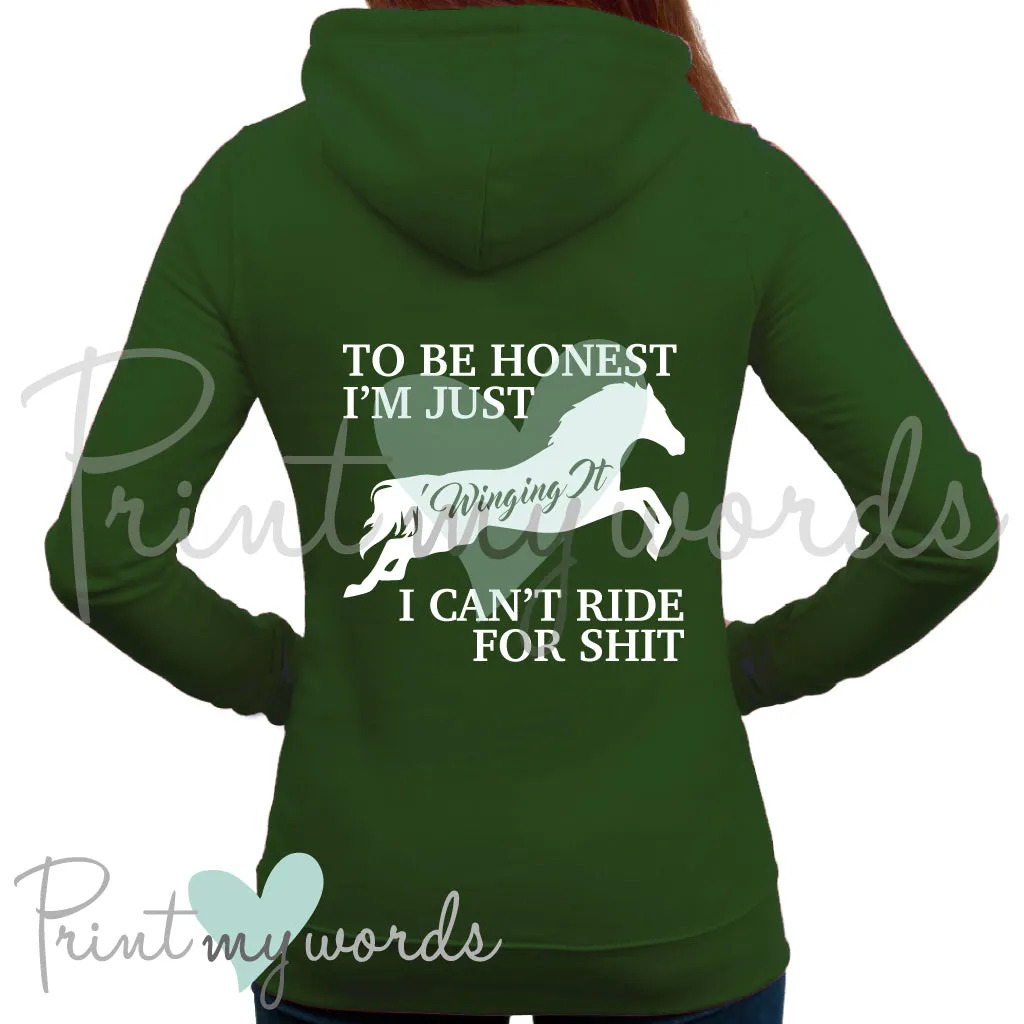 Winging It Funny Equestrian Hoodie